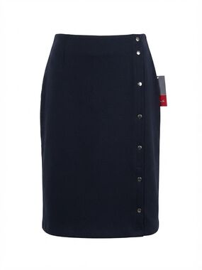 BOLD elements Black Side-Snap Pencil Skirt